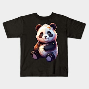 cute adorable panda Kids T-Shirt